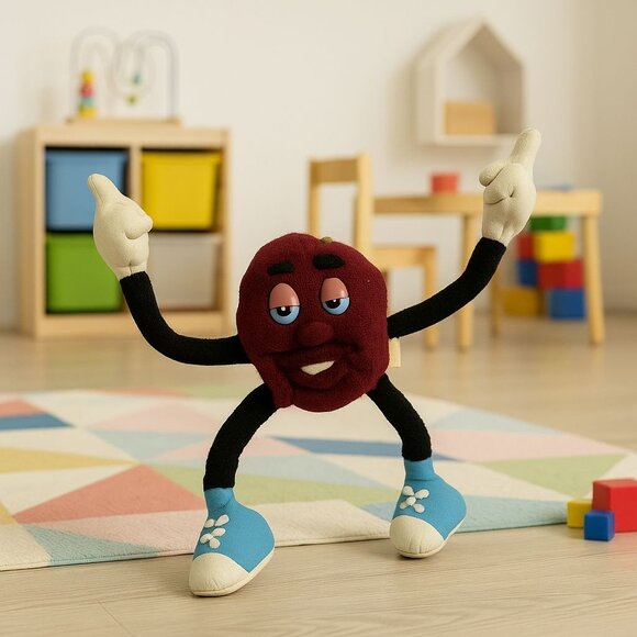 “Vintge Retro 1988 California Raisin‑Style Plush Figure Quirky Character Toy - Picture 1 of 6